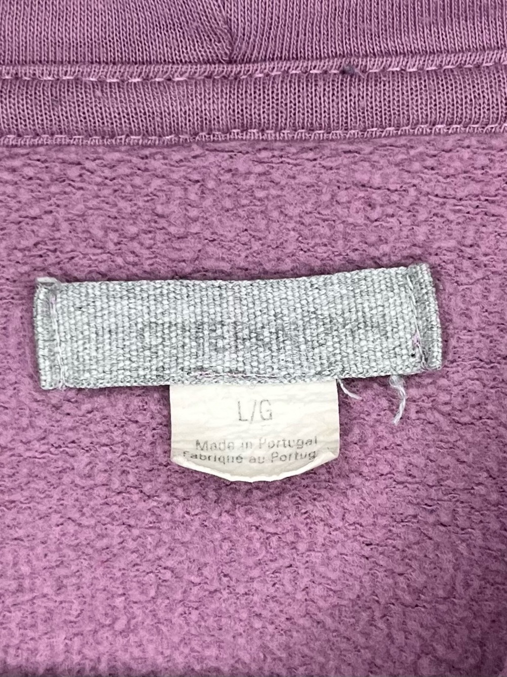 Outerknown Hightide Hoodie Mauve Purple Organic Cotton Pullover Sweatshirt Large - Picture 5 of 8